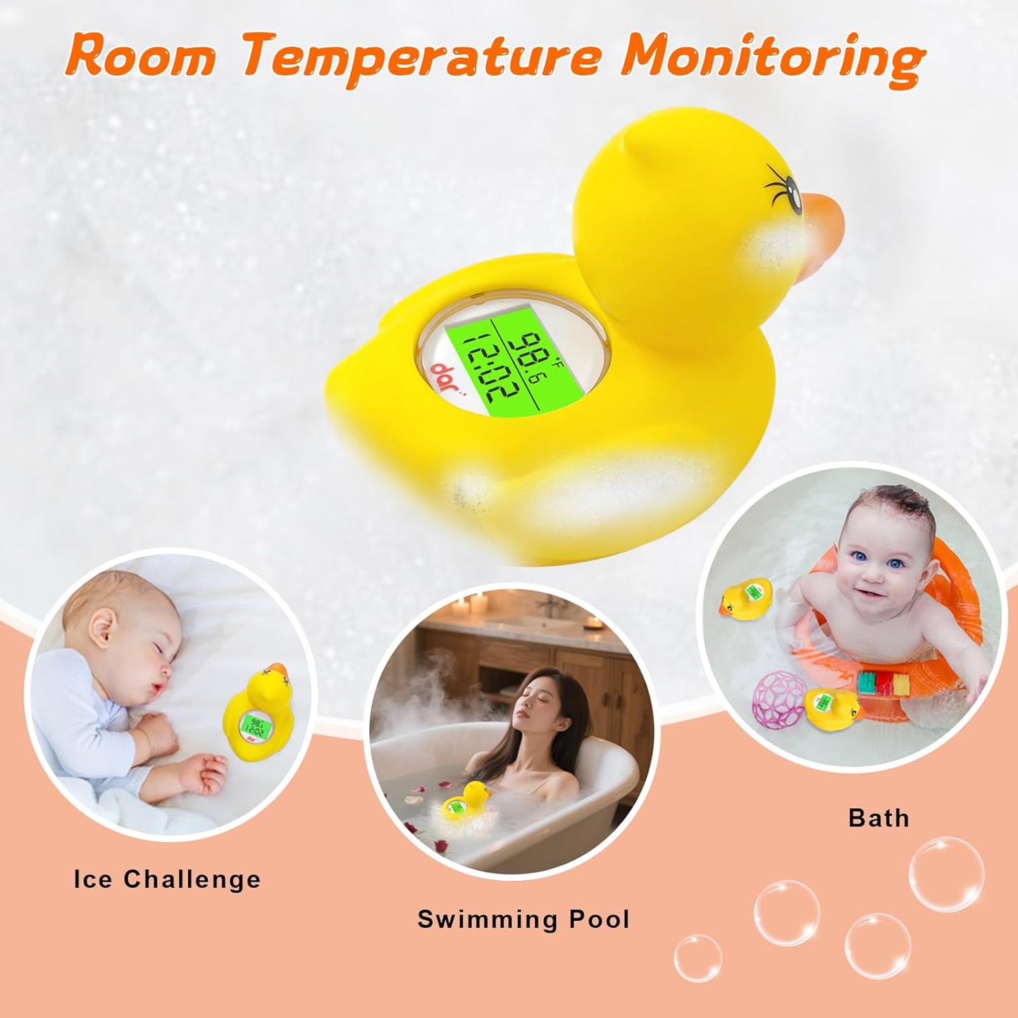 Baby Badthermometer Digitaal met Kleurendisplay en Waarschuwing