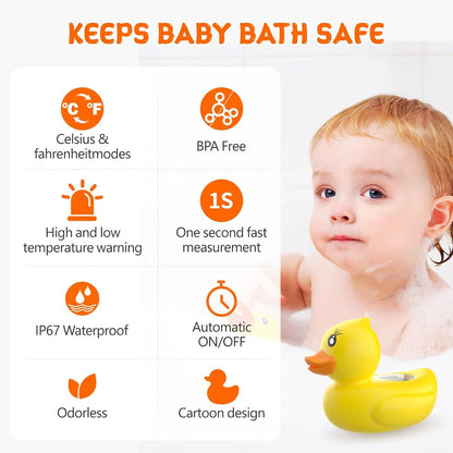 Baby Badthermometer Digitaal met Kleurendisplay en Waarschuwing