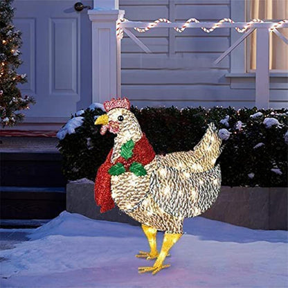 Kerstkip LED Lichtfiguur met Sjaal voor Binnen en Buiten