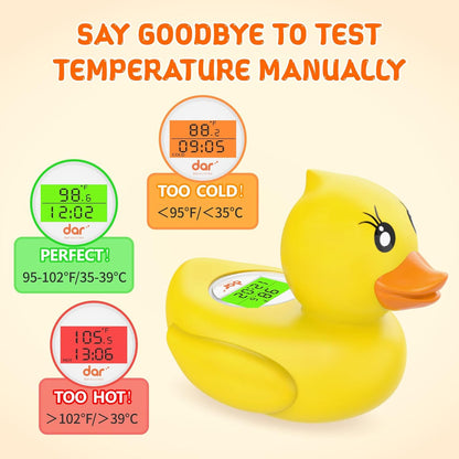 Baby Badthermometer Digitaal met Kleurendisplay en Waarschuwing
