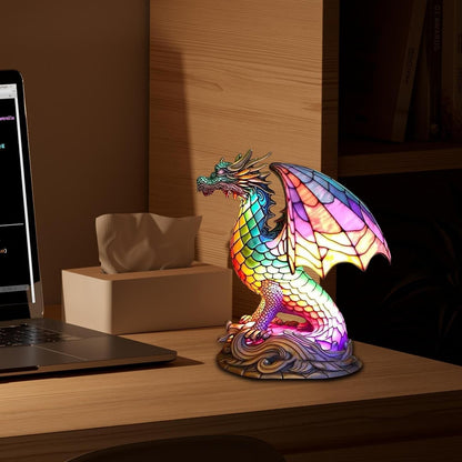 Unieke Handgeschilderde Glazen Tafellamp Fauna Design