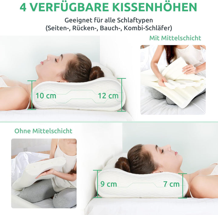 Ergonomisch Nekkussen voor Goed Slapen en Rugondersteuning