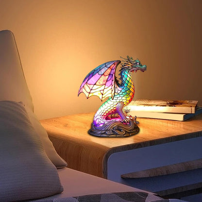 Unieke Handgeschilderde Glazen Tafellamp Fauna Design
