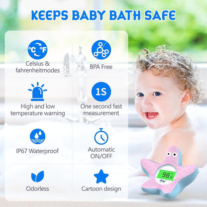 Baby Badthermometer Digitaal met Kleurendisplay en Waarschuwing