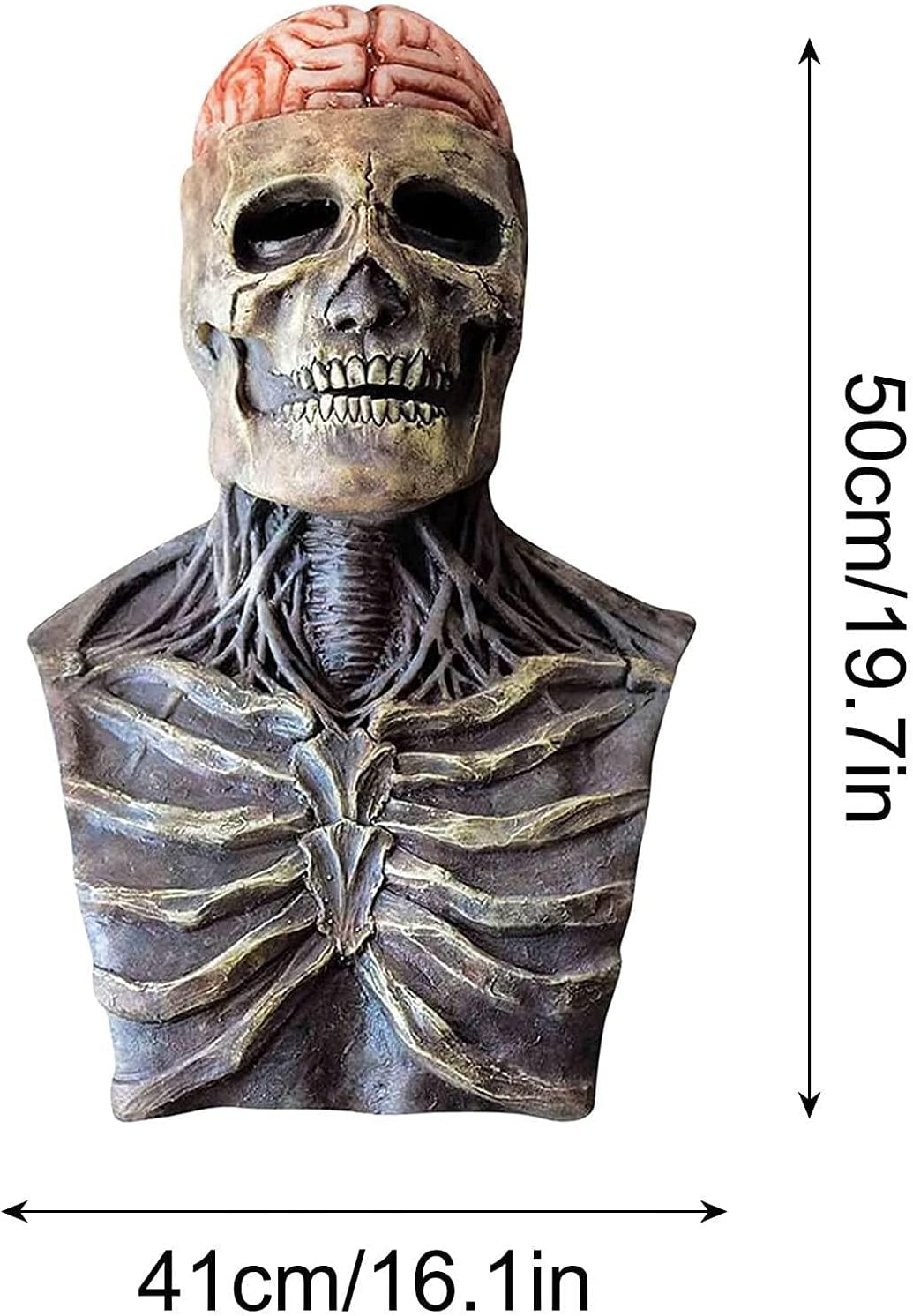 Skeletmasker met Hersenen voor Halloween