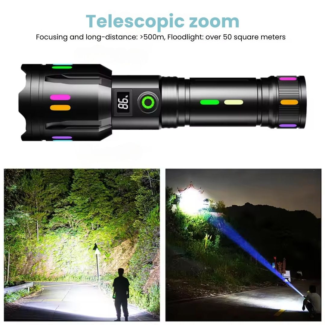 PowerBeam™ – Oplaadbare Zaklamp 9000 Lumen Met Weerbestendig Ontwerp-3