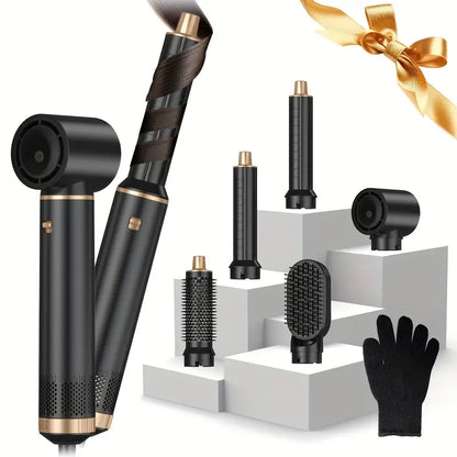 Haarstyling Set 5-in-1 Föhn Krultang Steilborstel Compleet