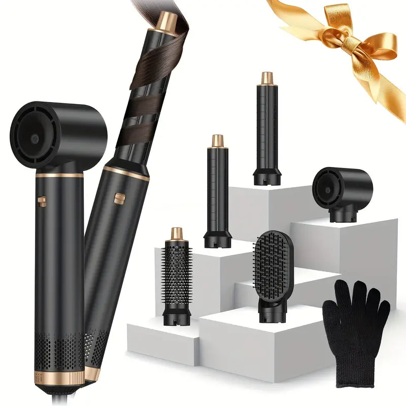 Haarstyling Set 5-in-1 Föhn Krultang Steilborstel Compleet
