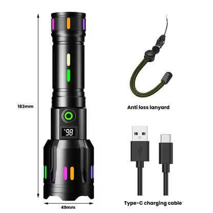PowerBeam™ – Oplaadbare Zaklamp 9000 Lumen Met Weerbestendig Ontwerp-4
