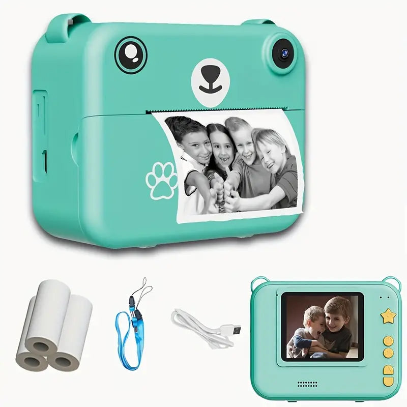 Kinder Camera Instant Fotocamera 1080P HD met Afdrukmogelijkheid