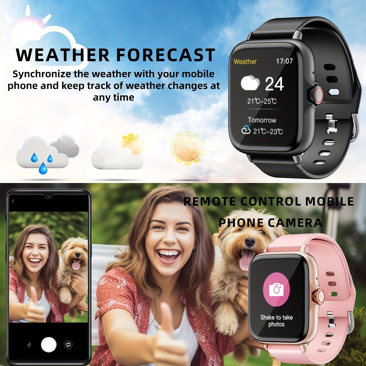 Slimme Horloge met Activiteitstracker en Meldingen