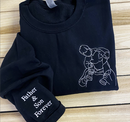Geborduurde Sweatshirt Persoonlijk Portret Familie Koppels Hoodie