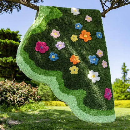 Bloemen Vloerkussen Zachte Vloermat voor Woonkamer en Slaapkamer
