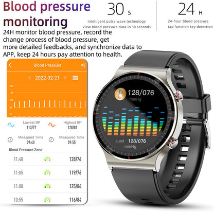 Medische Smartwatch EKG met SpO2 en Hartslag-monitoring Waterdicht