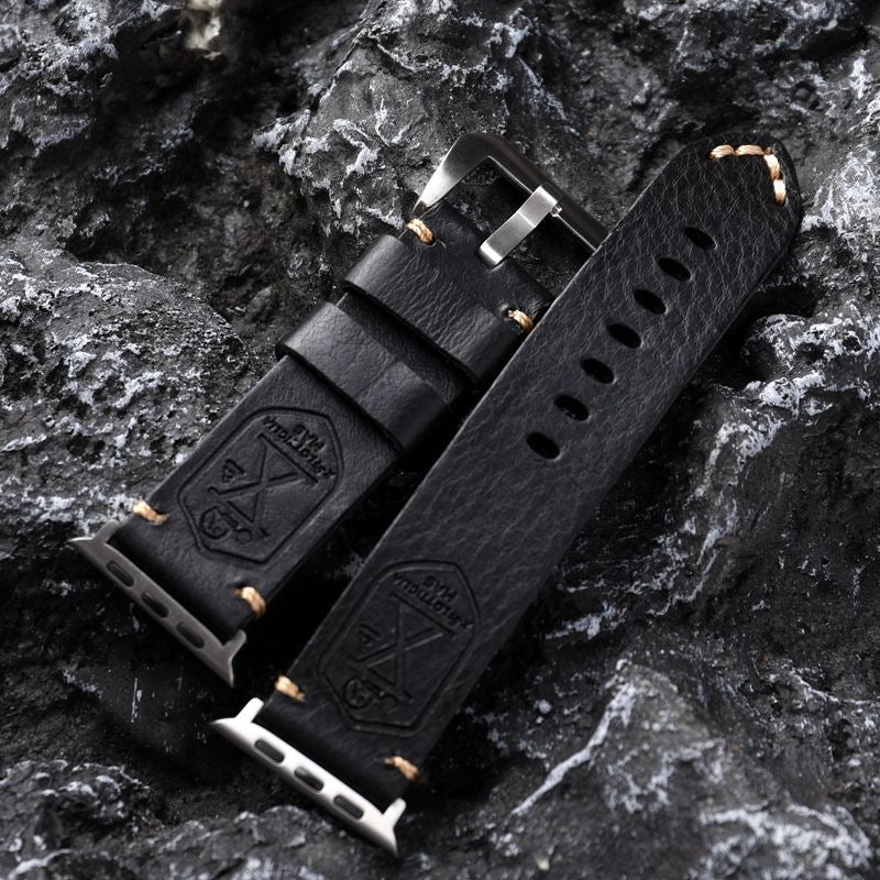 Leren Apple Watch Band Handgemaakt Vintage Stijl