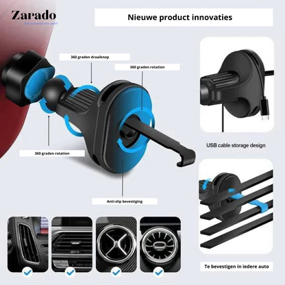 Telefoonhouder Auto Oplader Draadloos Universeel