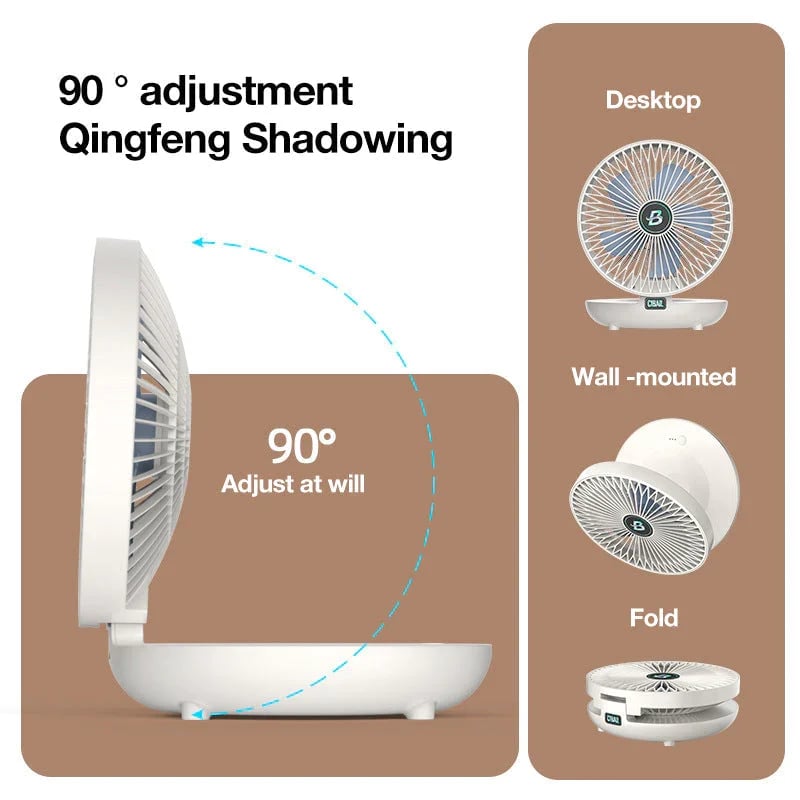 Draagbare Ventilator AeroLux Opvouwbaar en Stil