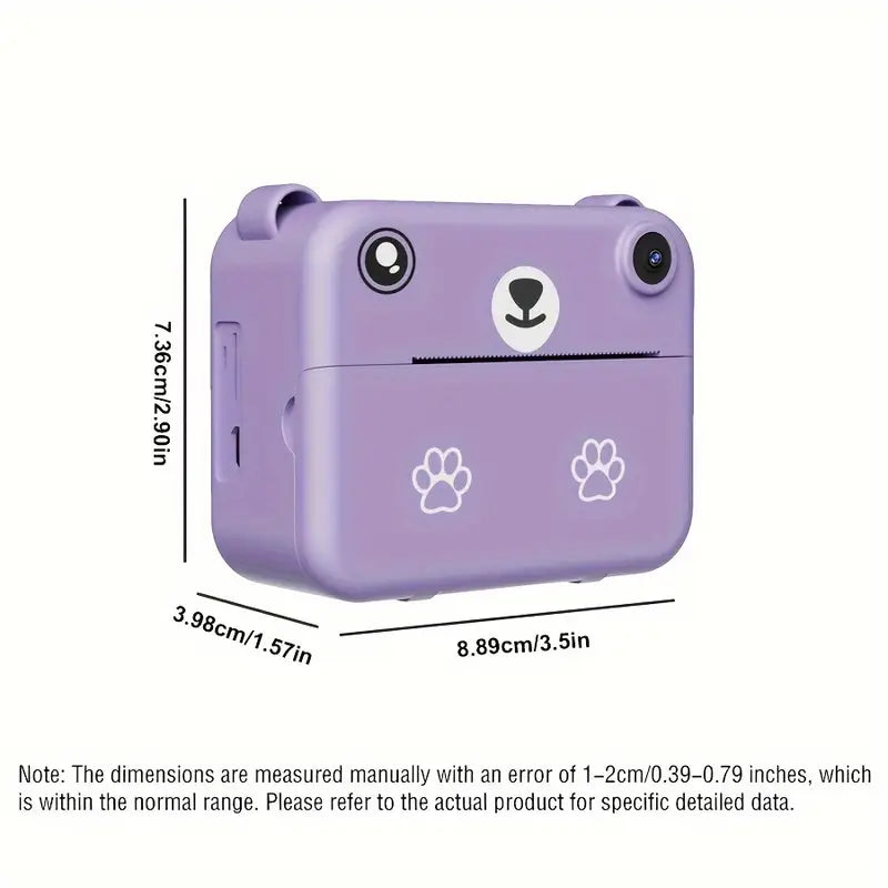 Kinder Camera Instant Fotocamera 1080P HD met Afdrukmogelijkheid