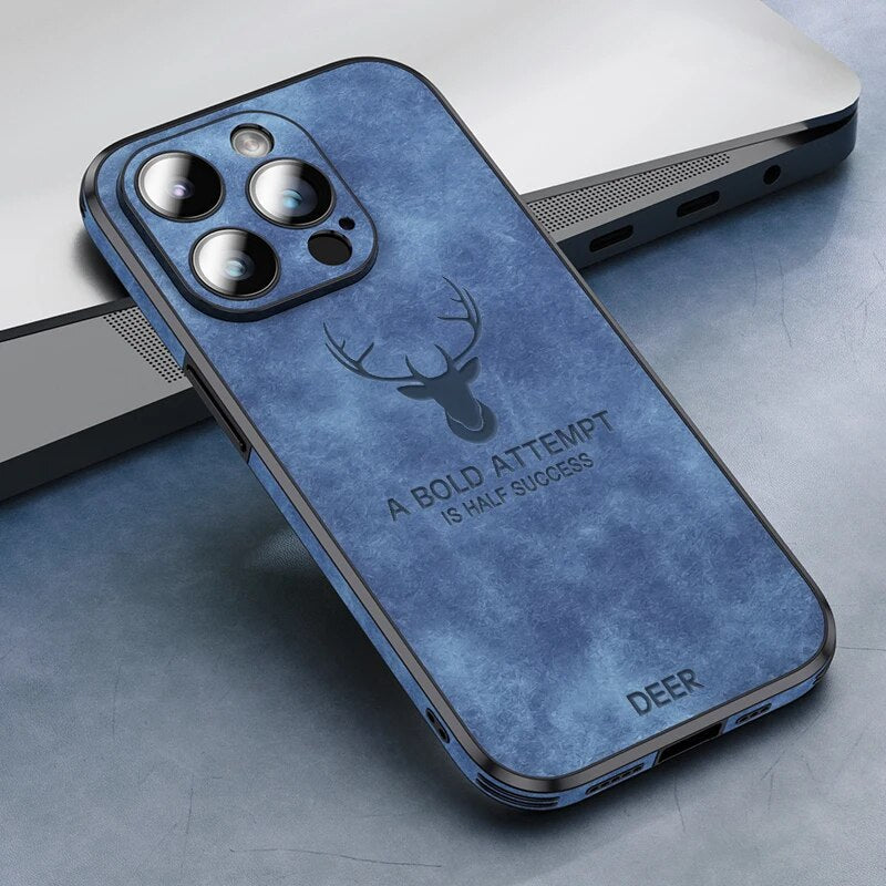 Leren iPhone Hoesje met Stijlvol Design en Schokbestendige Bescherming
