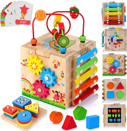 Montessori Speelgoed 8-in-1 Leer Kubus voor Kinderen