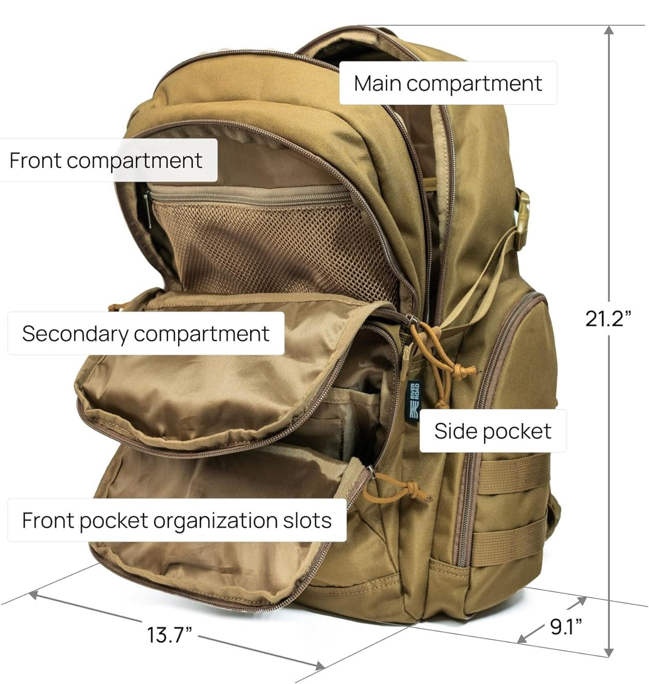 Tactische Rugzak 25L Waterdicht met MOLLE Systeem