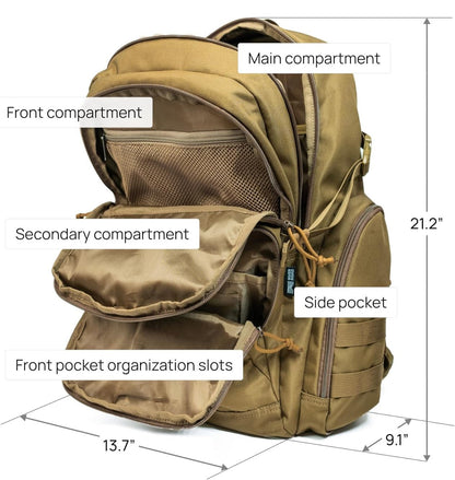 Tactische Rugzak 25L Waterdicht met MOLLE Systeem