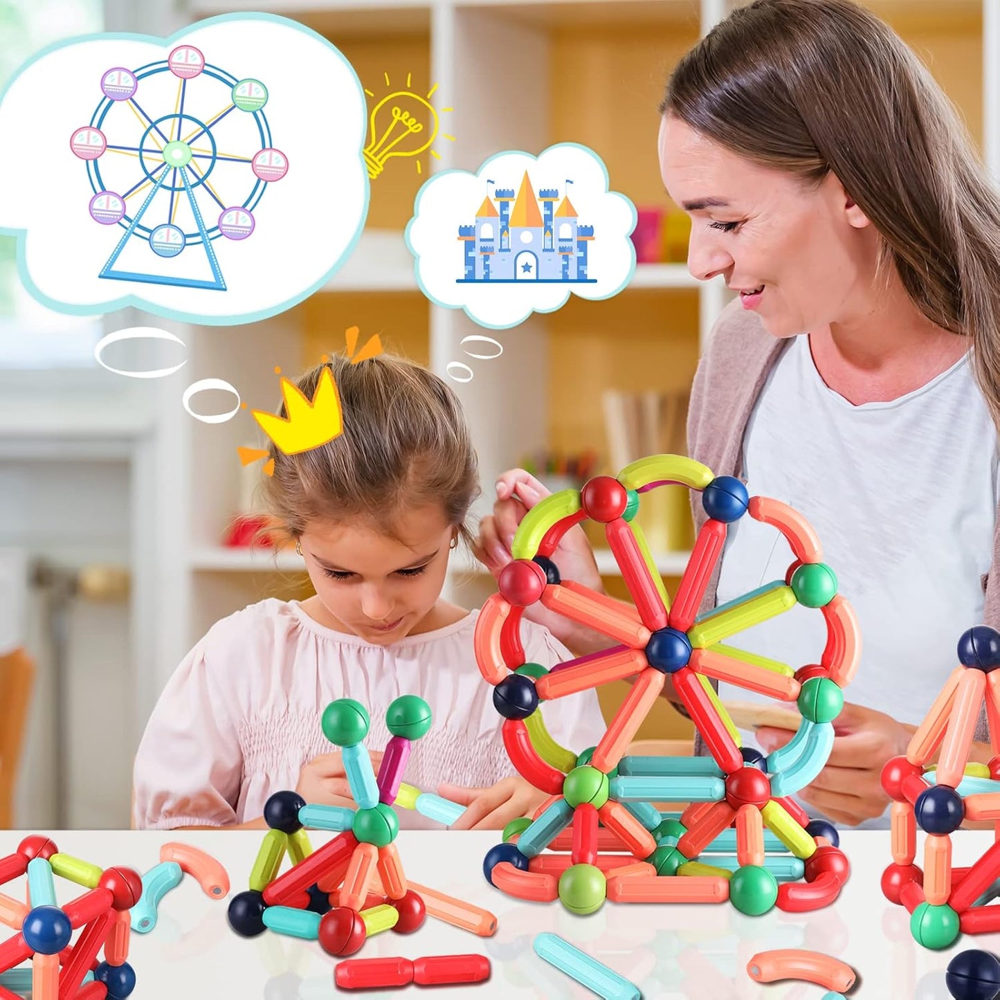 Magnetische Bouwstenen Set voor Kinderen en Volwassenen