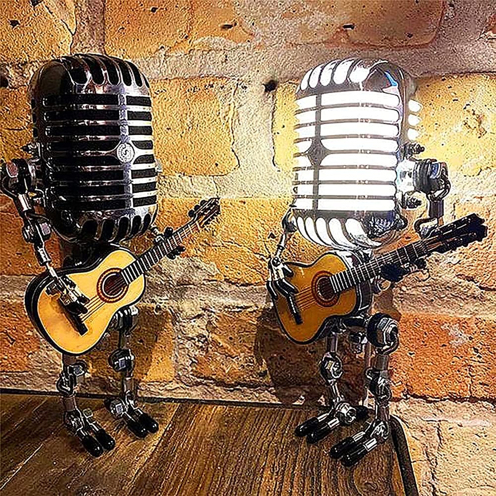 Tafellamp Robot Gitaar Design Uniek Verlichting