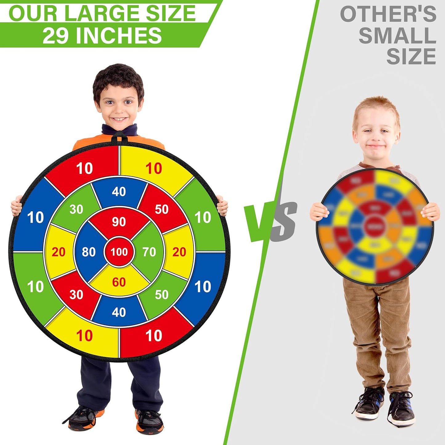 Dartbord voor Kinderen Dubbelzijdig Speelbord Leer en Speel