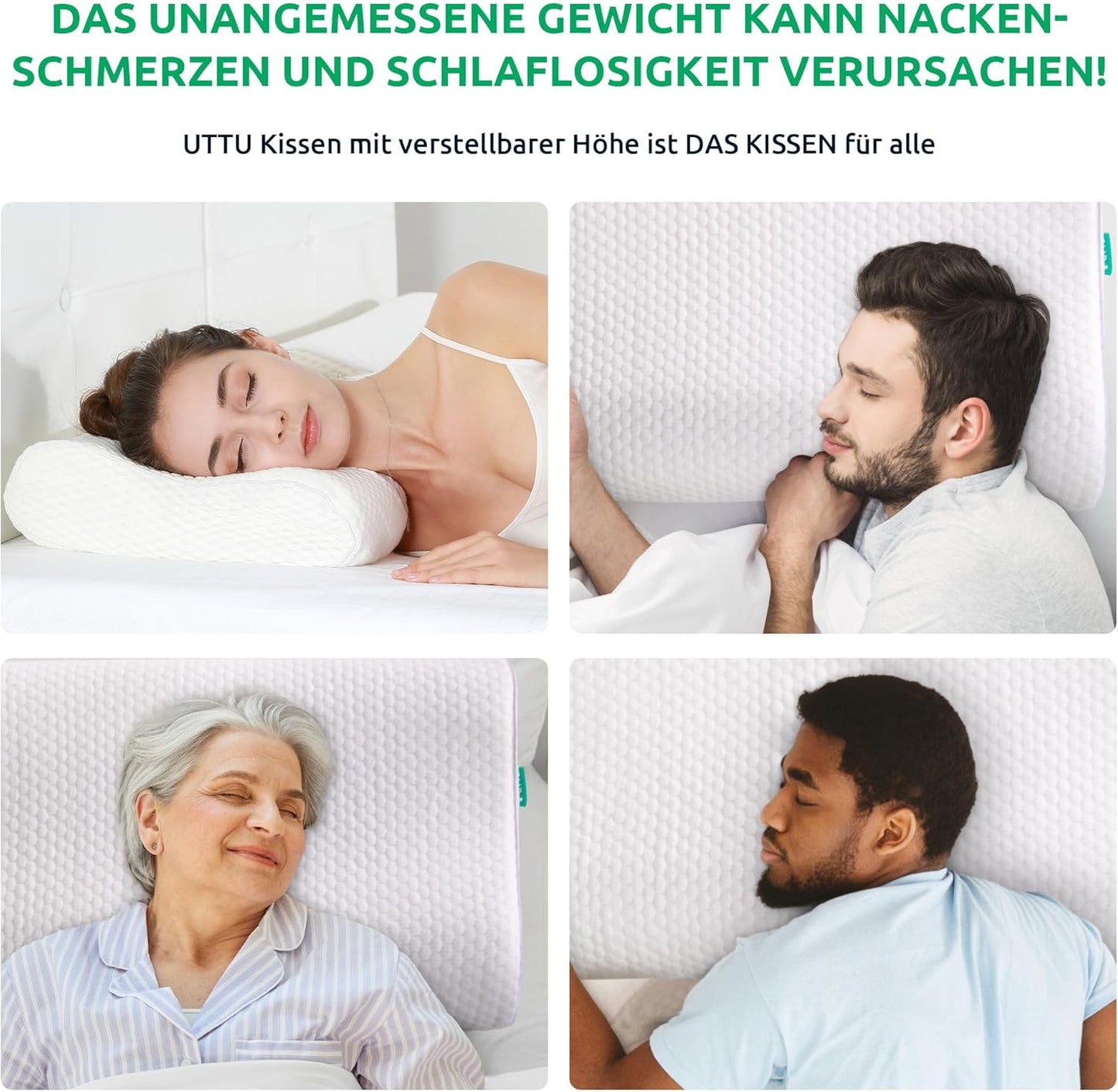 Ergonomisch Nekkussen voor Goed Slapen en Rugondersteuning