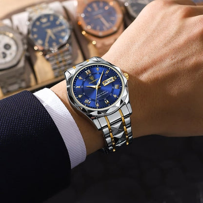 Luxe Herenhorloge 316L RVS met Quartzbeweging en Datum