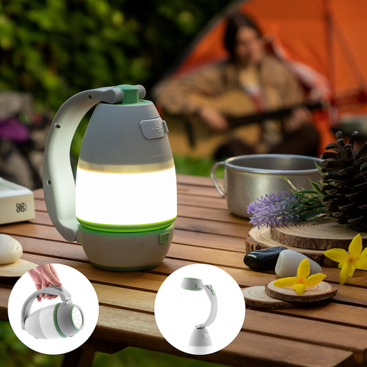 Kampeerlamp Oplaadbaar met Powerbank en Zaklamp 3-in-1 - Velinix