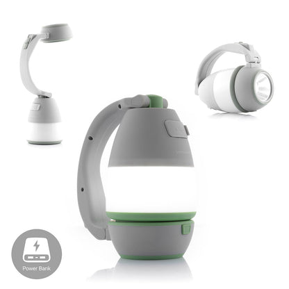 Kampeerlamp Oplaadbaar met Powerbank en Zaklamp 3-in-1