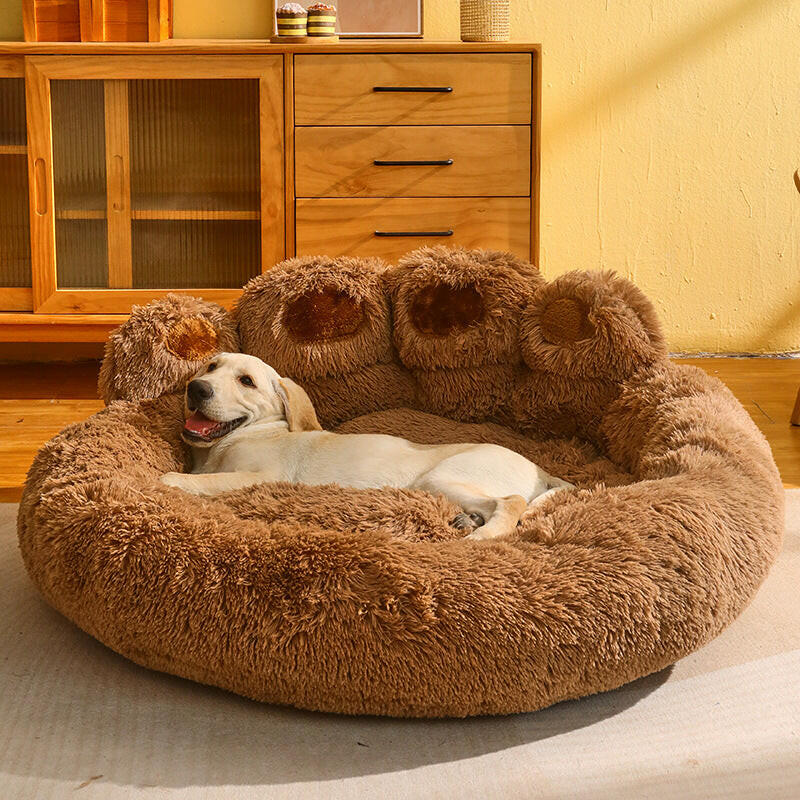 Ronde Hondenmand Groot Pluche Luxe Huisdierbed