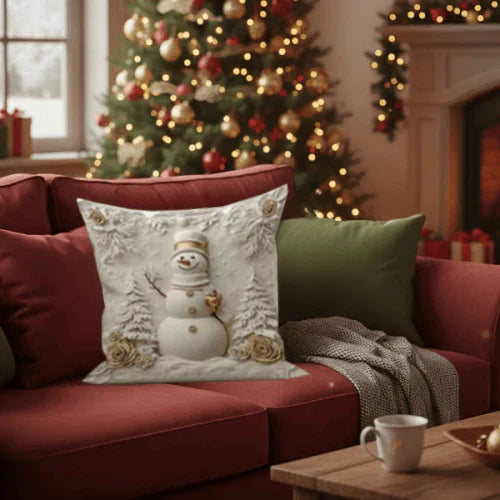 Kerst Decoratieve Hoezen Set van 4 Stuks 3D Design
