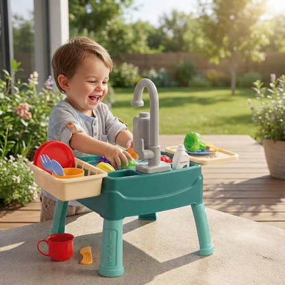 Kinder Speelkeuken met Kraan en Accessoires - Velinix