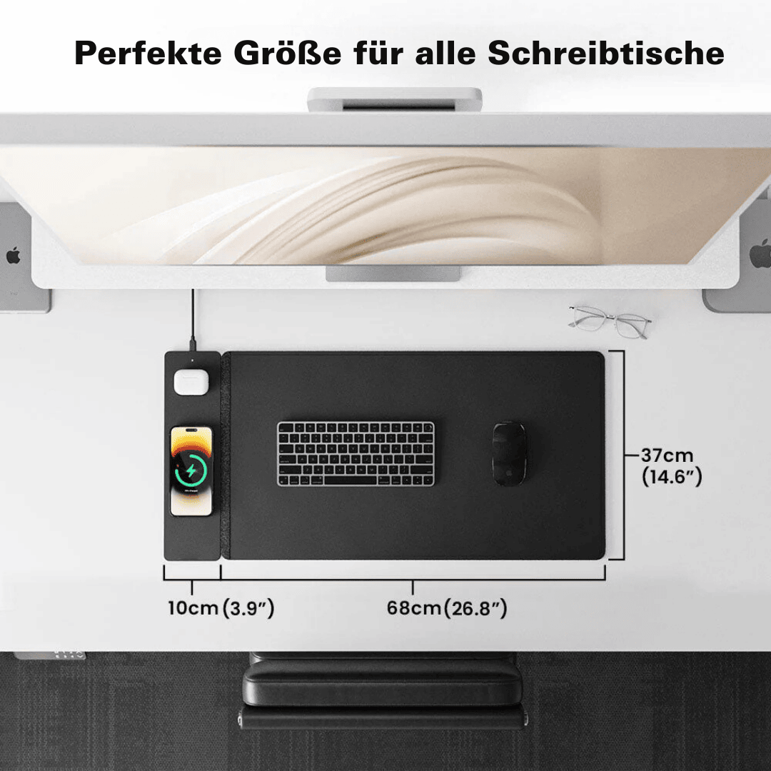 Magnetische Oplaadmuismat 3-in-1 Draadloos Opladen en Verlichten