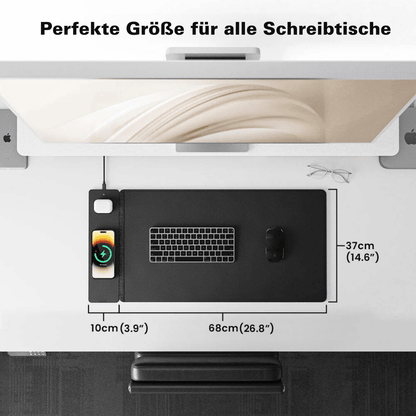 Magnetische Oplaadmuismat 3-in-1 Draadloos Opladen en Verlichten