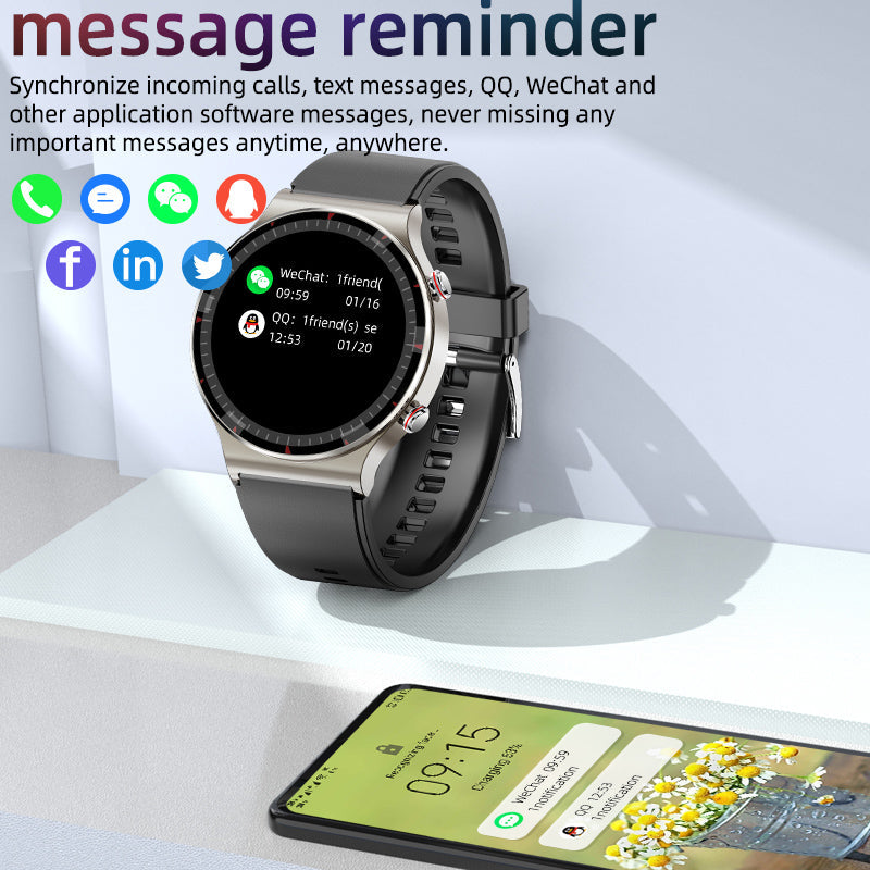 Medische Smartwatch EKG met SpO2 en Hartslag-monitoring Waterdicht