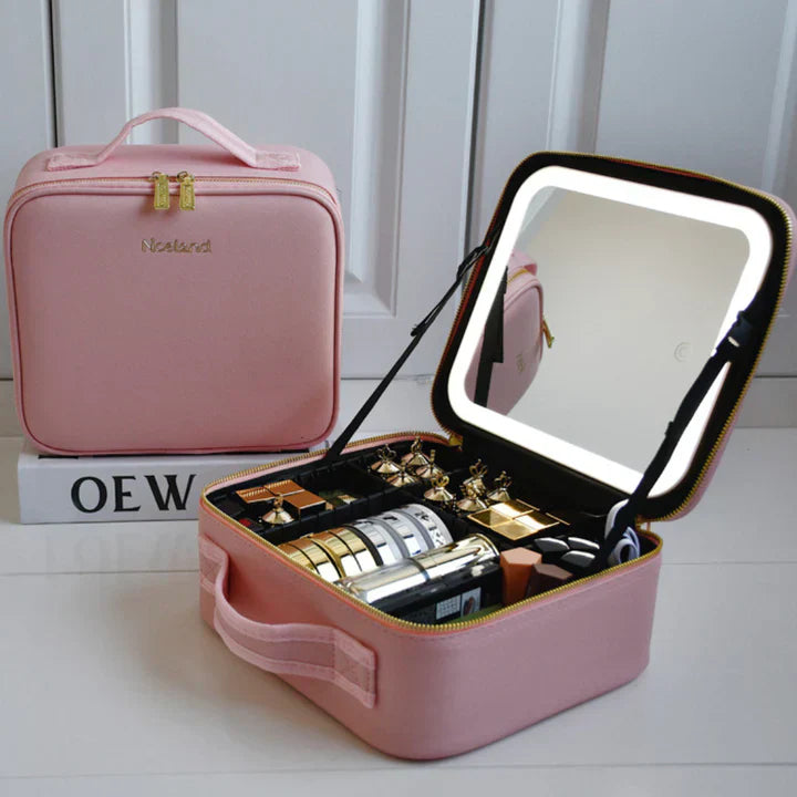 Draagbare LED Beauty Case met Verstelbare Spiegel