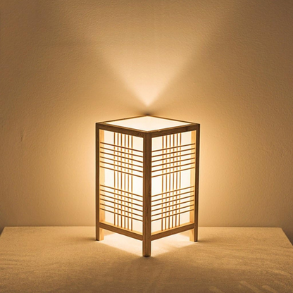 Japanse Handgemaakte Bambu Tafellamp Uniek Design
