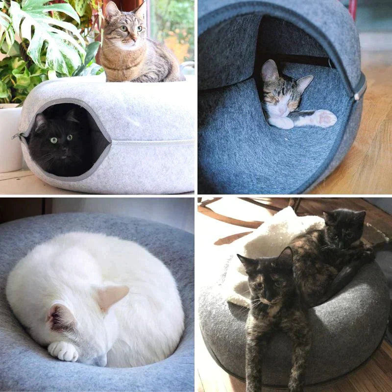 Kattenbed Pluche 50cm Diameter Antislip en Zacht