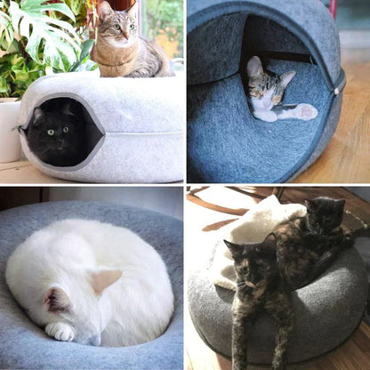 Kattenbed Pluche 50cm Diameter Antislip en Zacht