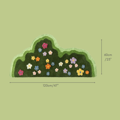 Bloemen Vloerkussen Zachte Vloermat voor Woonkamer en Slaapkamer