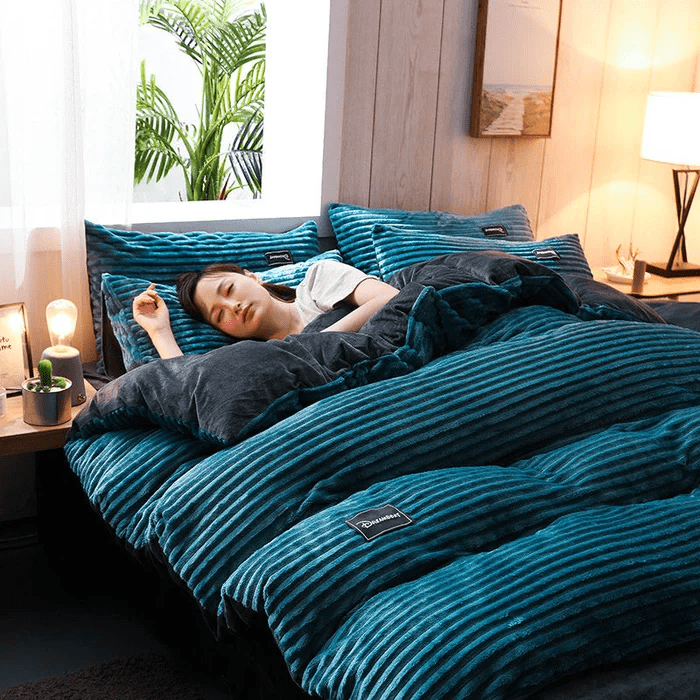 Warme Fleece Winterbeddenset met Fluwel voor Koude Nachten