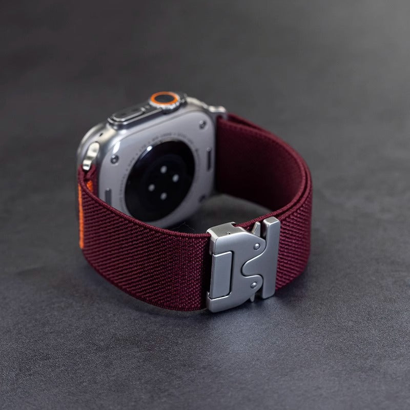 Stretchband voor Apple Watch - Luxe Nylon Band Comfortabel en Stijlvol