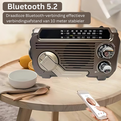 Noodradio met Powerbank - Draagbare Radio met Oplaadbaar Batterij