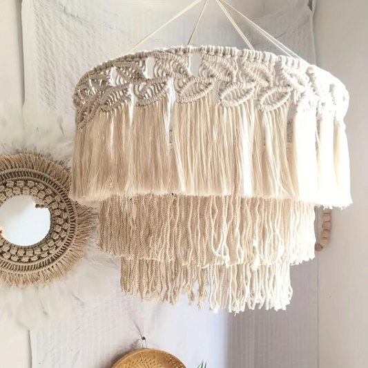 Handgeweven Wandtapijt Lampenkap Scandinavisch Design Hanglamp - Velinix