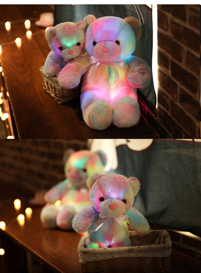LED Teddybeer Pluche Speelgoed Kleurrijk Licht
