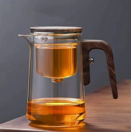 Magnetische Theepot Glazen Deluxe met One-Click Scheider